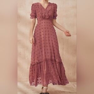 Elegant Mauve Maxi Dress